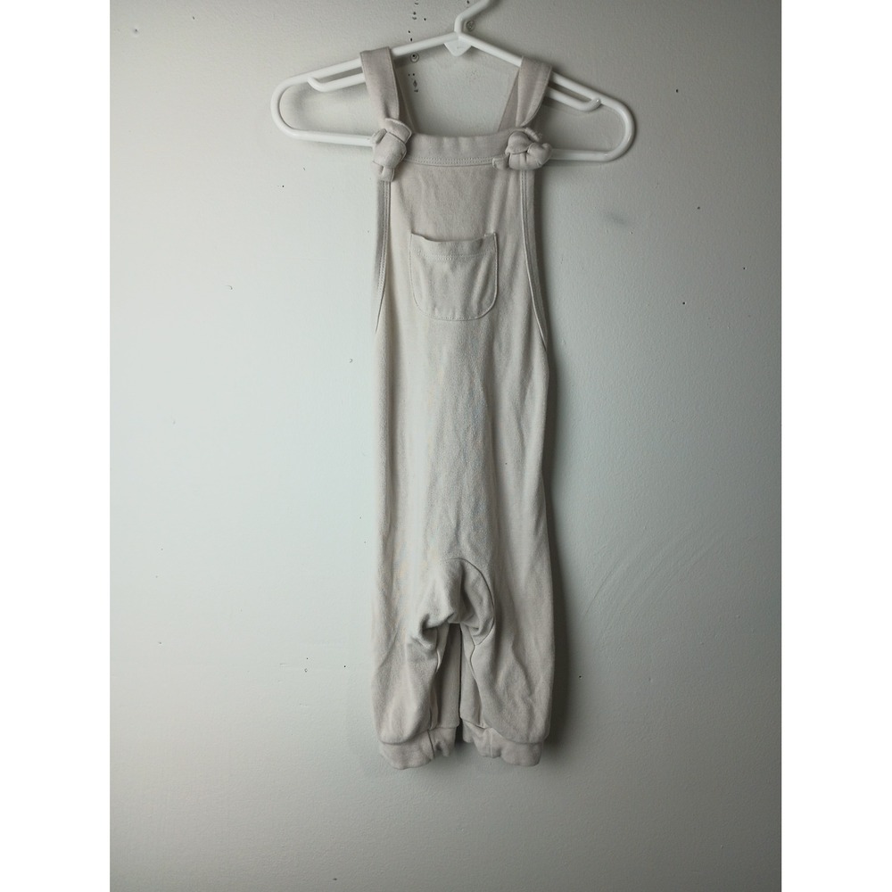 Kyte Baby Bamboo Overalls Oatmeal Beige 12-18 Months Adjustable Straps Romper